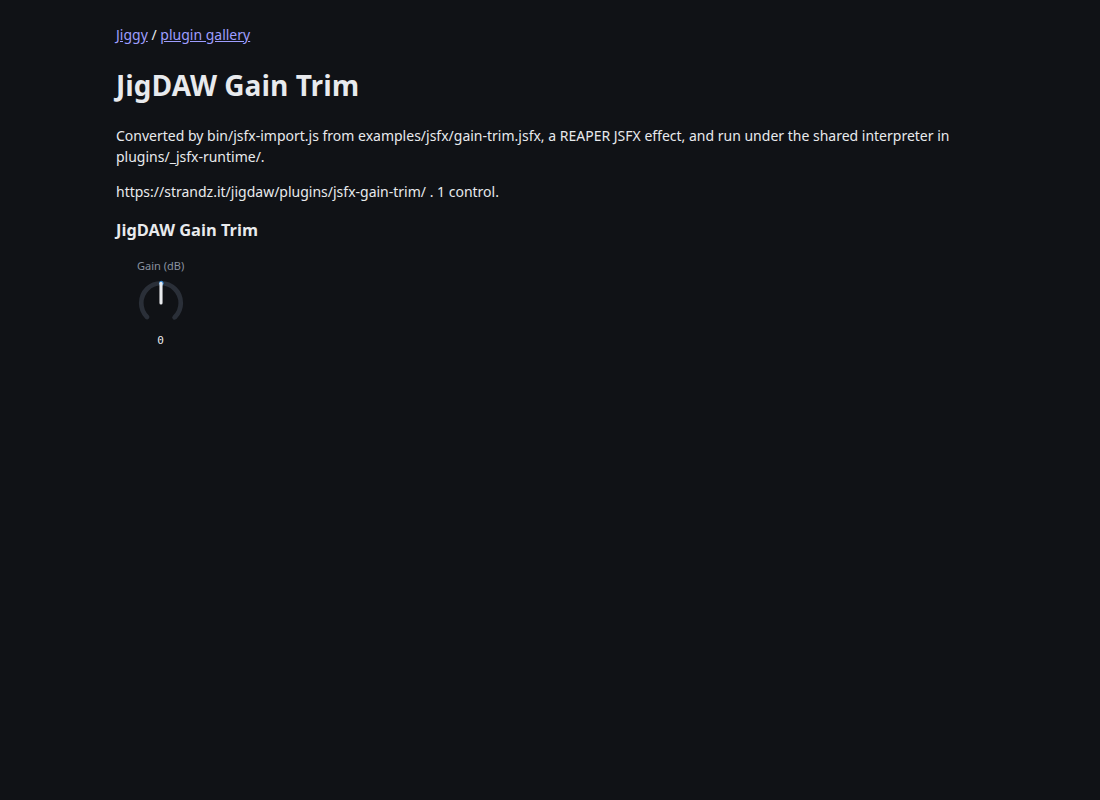 JigDAW Gain Trim